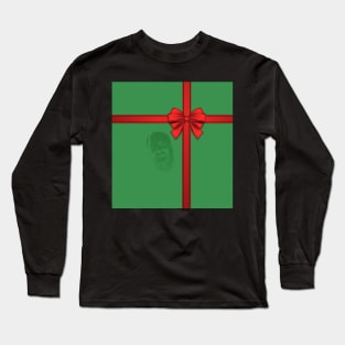 awkwardly trapped holiday present  christmas Long Sleeve T-Shirt